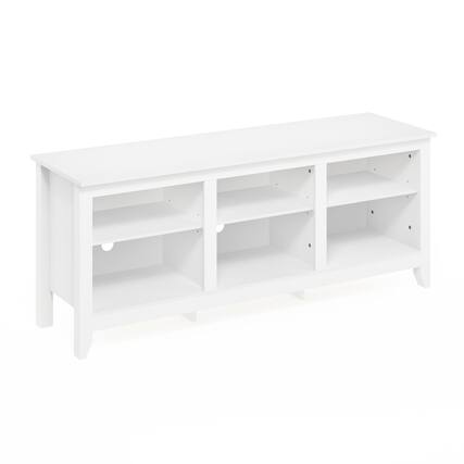 Front. Furinno - Jensen TV Entertainment Center for TV up to 65 Inch - Solid White.