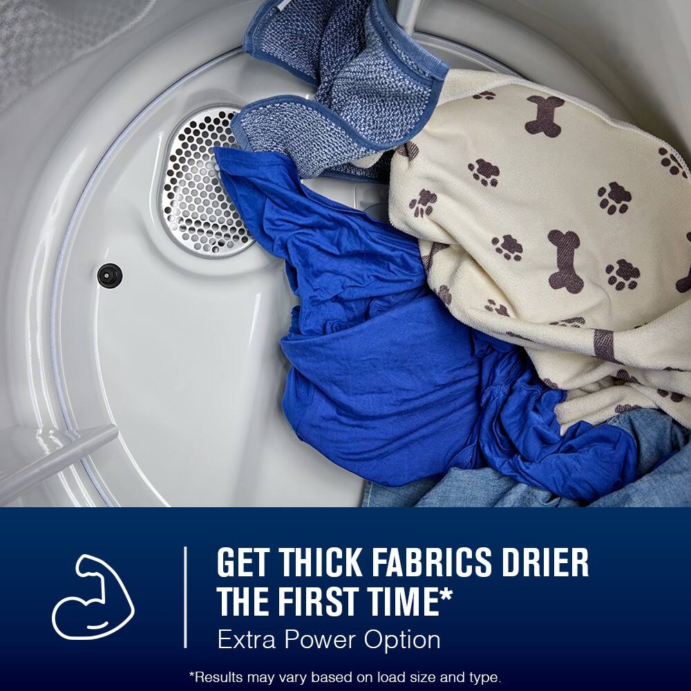GET THICK FABRICS DRIER THE FIRST TIME*  
Extra Power Option  
*Results may vary based on load size and type.