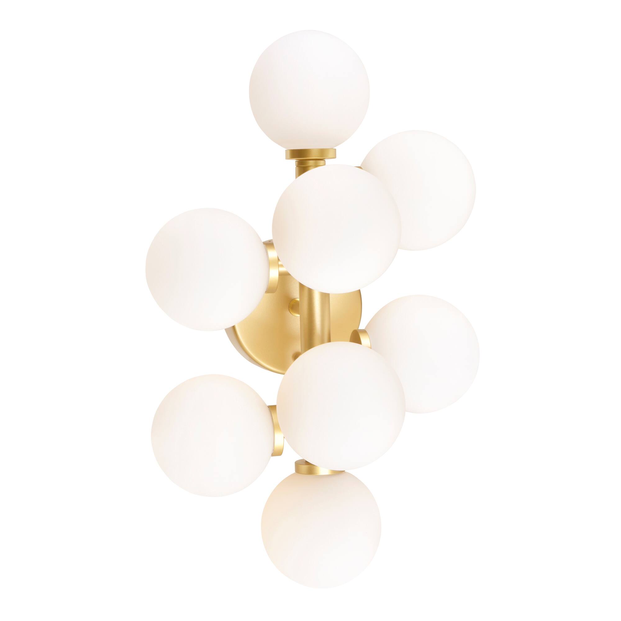 Alt View 2. CWI Lighting - Arya 8 Light Wall Sconce With Satin Gold Finish - Satin Gold.