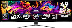 WARRANTY 3 YEARS OLED - MSI QD OLED 240 Hz 0.03 ms GTG MAG ME PERFORMANCE LAMING OLED CARE 2.0 98W 49 DQHD 5120 X 1440 1800R