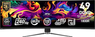 MSI MPG 491CQPX QD OLED 49 MSI MPG 491CQPX QD OLED 49