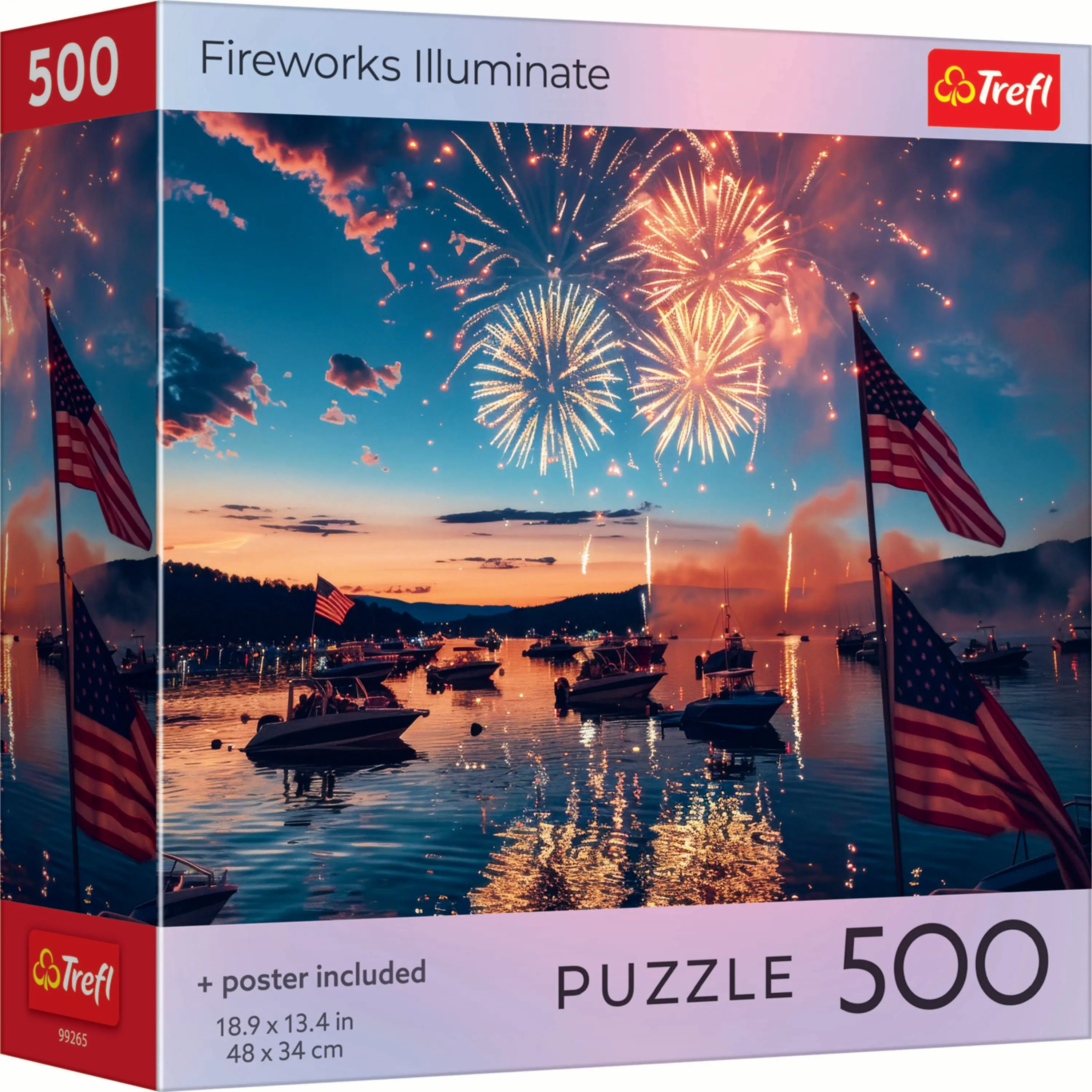 Trefl Red Fireworks Illuminate 500 Piece Puzzle Multicolor - Best Buy