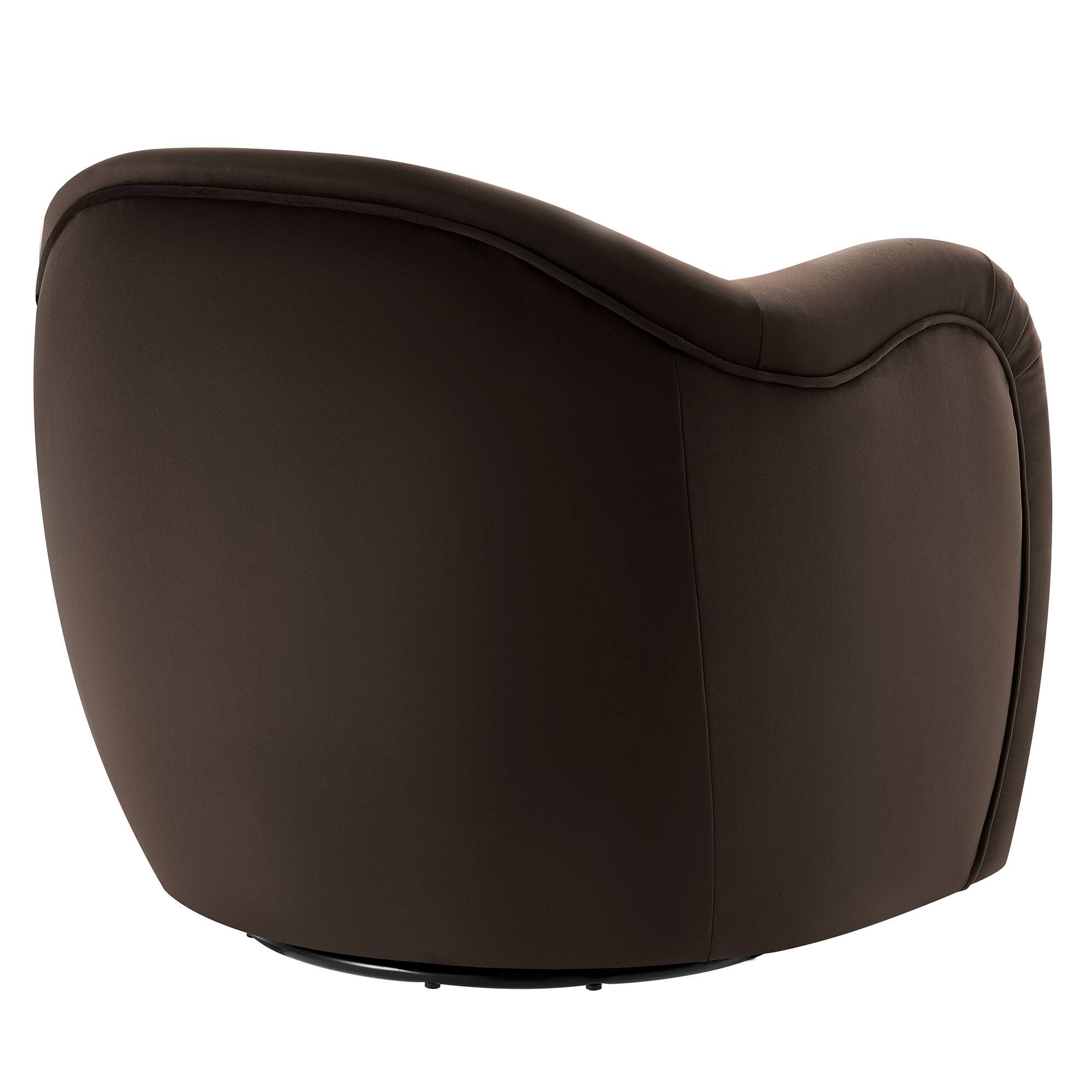 Alt View 1. Modway - Compose Performance Velvet Swivel Armchair by Modway - Brown.