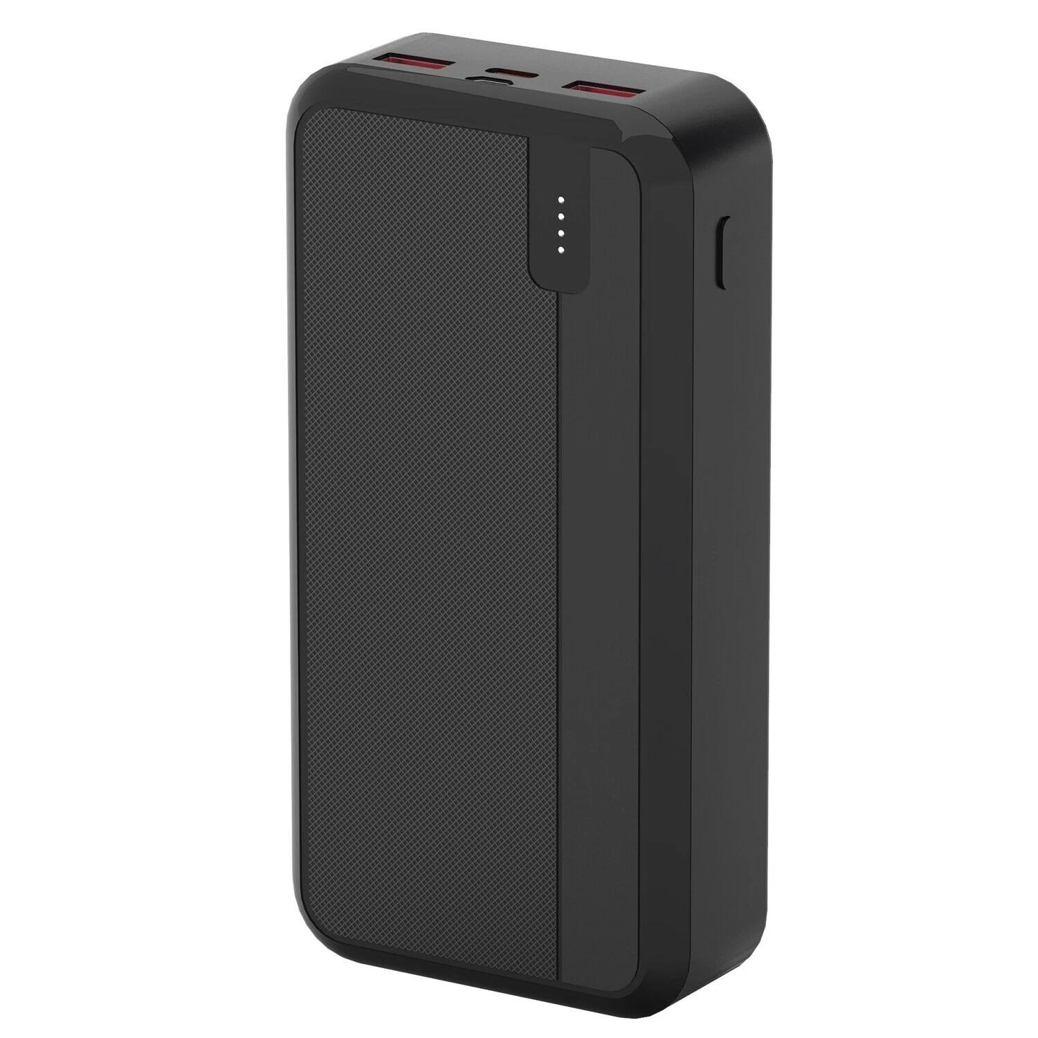 Front. Stock Preferred - PD 22.5W USB-C Portable Charger Power Bank Battery Pack 20000mAh - Black.