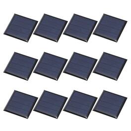 Unique Bargains - 12pcs 2V 0.22W 110mA Mini Solar Panels, Small Solar PV Cells for DIY Electric Toy Materials Kits - Black