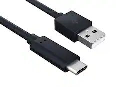 Front. Cable Leader - USB 2.0 USB-A to USB-C Charge and Sync Cable, 480Mbps 3A Fast Charging for Phone, Tablet, Laptop - Black.