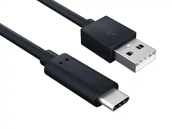 Front. Cable Leader - USB 2.0 USB-A to USB-C Charge and Sync Cable, 480Mbps 3A Fast Charging for Phone, Tablet, Laptop - Black.