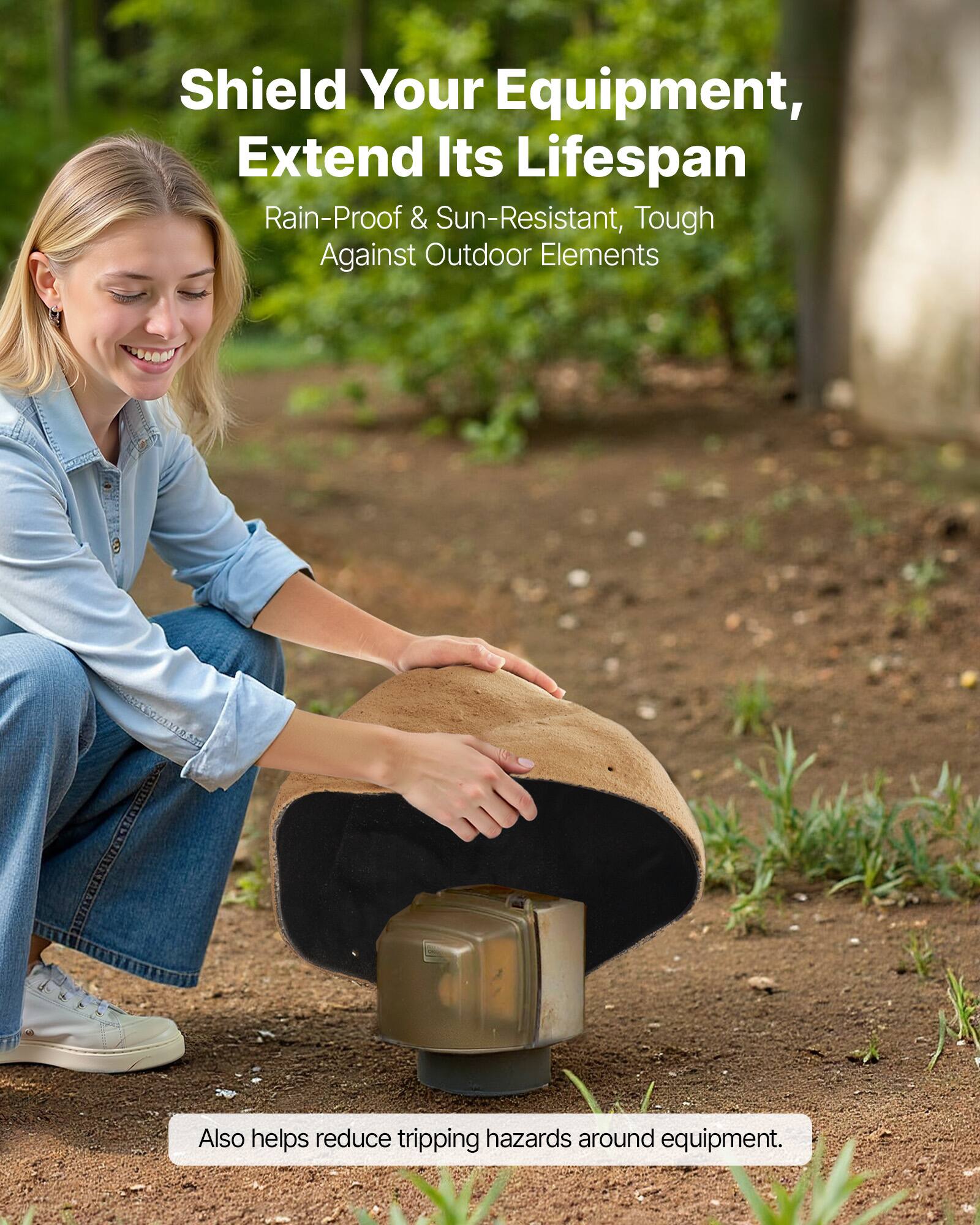 Shield Your Equipment, Extend Its Lifespan  
Rain-Proof & Sun-Resistant, Tough Against Outdoor Elements  
Also helps reduce tripping hazards around equipment.