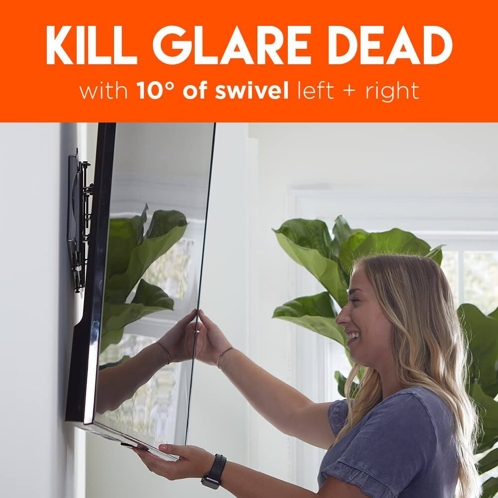 KILL GLARE DEAD with 10° of swivel left + right