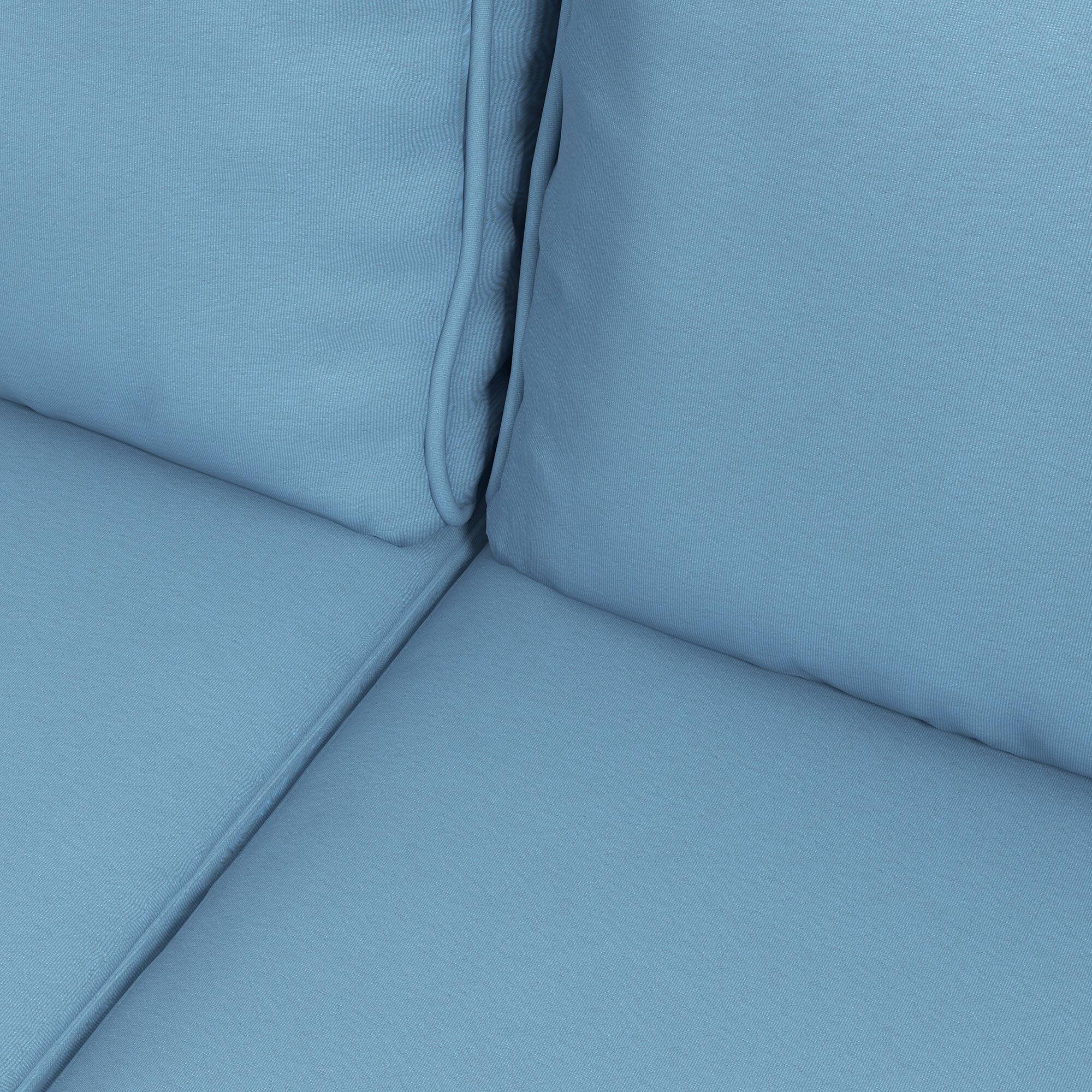 Alt View 8. Outsunny - 5 Piece Patio Furniture Set with Cushions, Outdoor PE Rattan Wicker Conversation Sofa Set with Storage Bin Coffee Table - Blue.