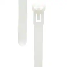 Front. Grizzly Supply - 12" 50lb Releasable Cable Tie 25/bag - Natural.