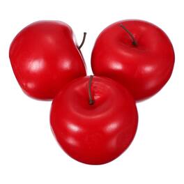 Unique Bargains - Artificial Apple 3pcs Realistic Fake Fruit Simulation Decor for Kitchen Table Photography Props - Red