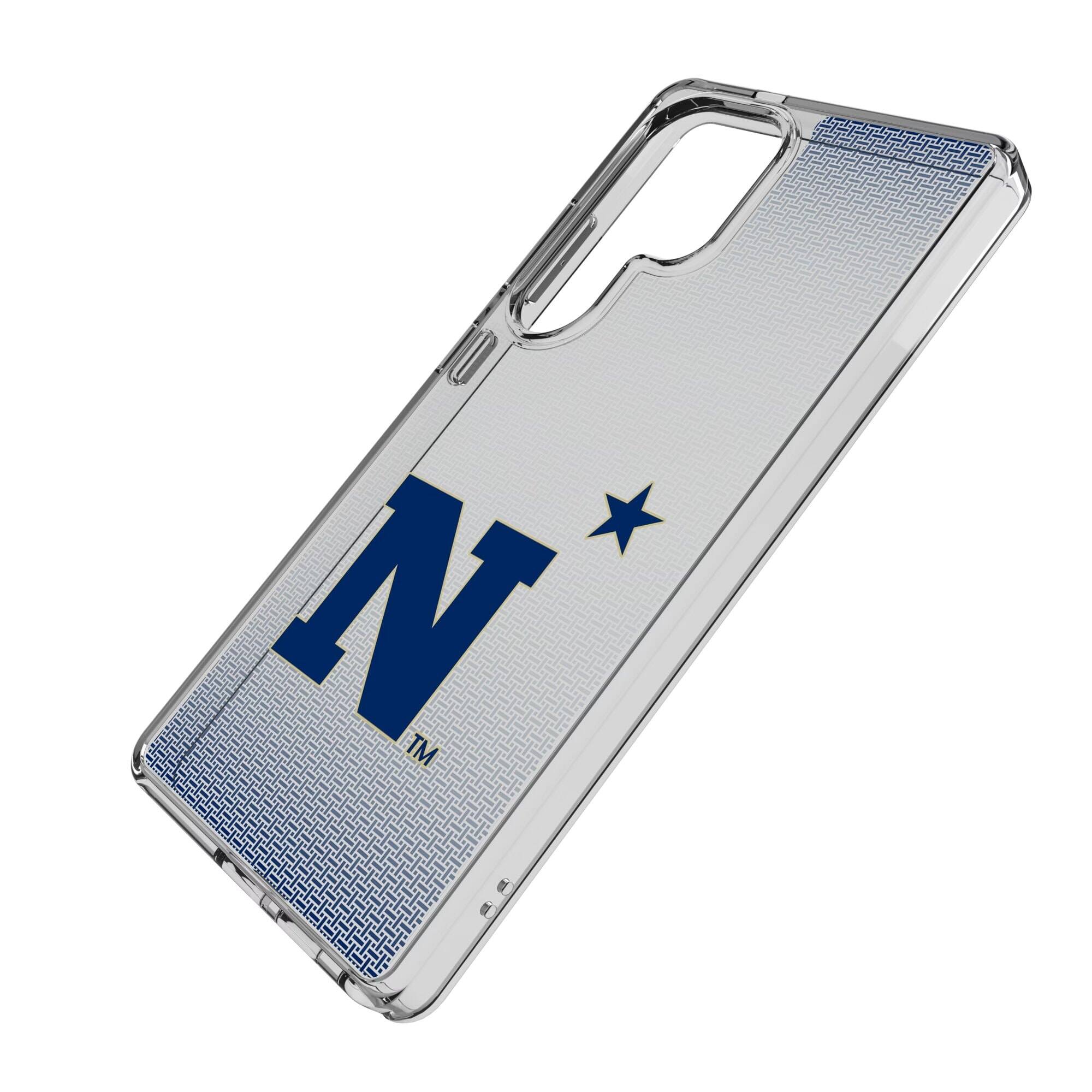 Alt View 1. Keyscaper - Navy Midshipmen Linen Logo Galaxy Clear Case - S24 Ultra - Multicolor.