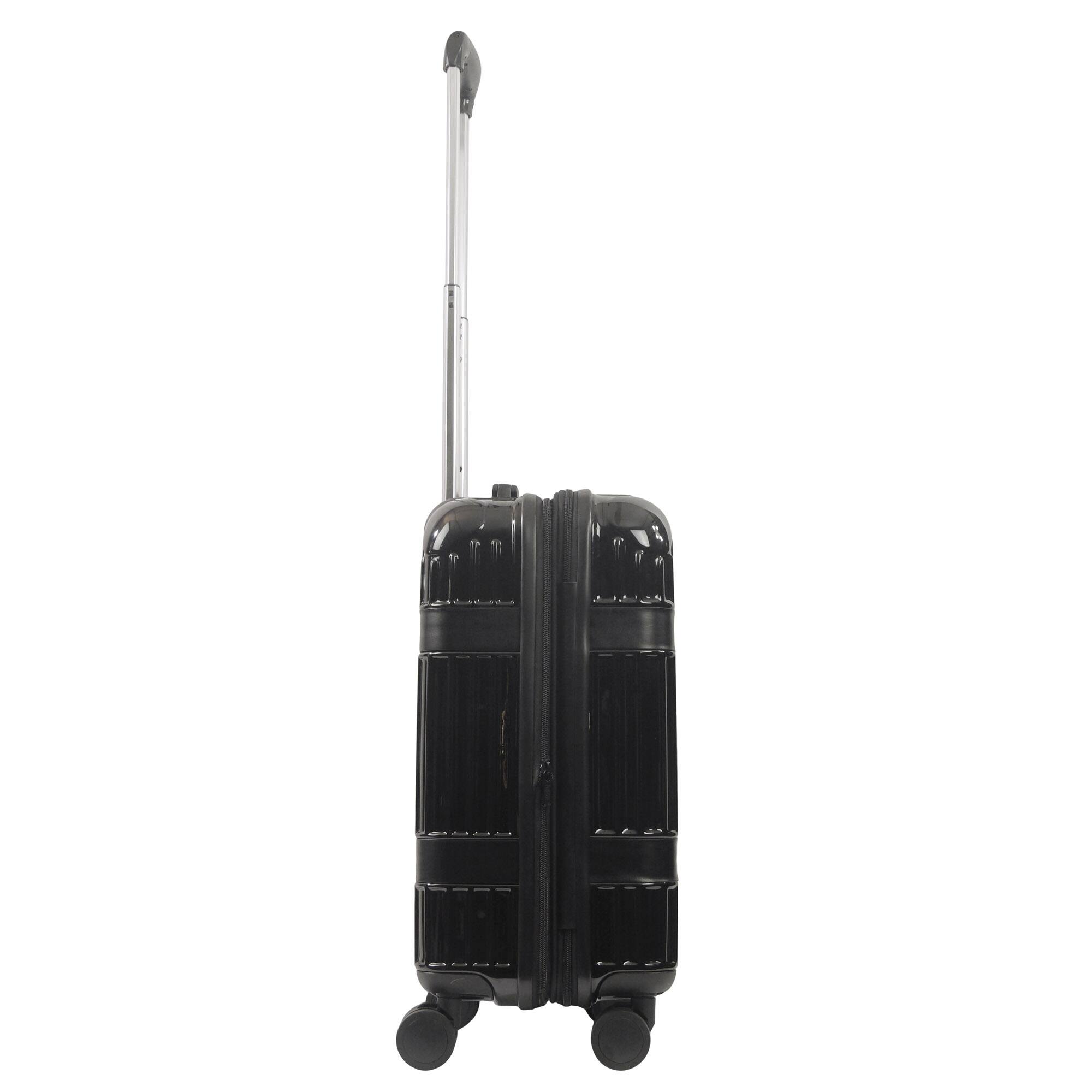 Left. Martha Stewart - The Bedford 22" Hardcase Carry-On - BLACK.