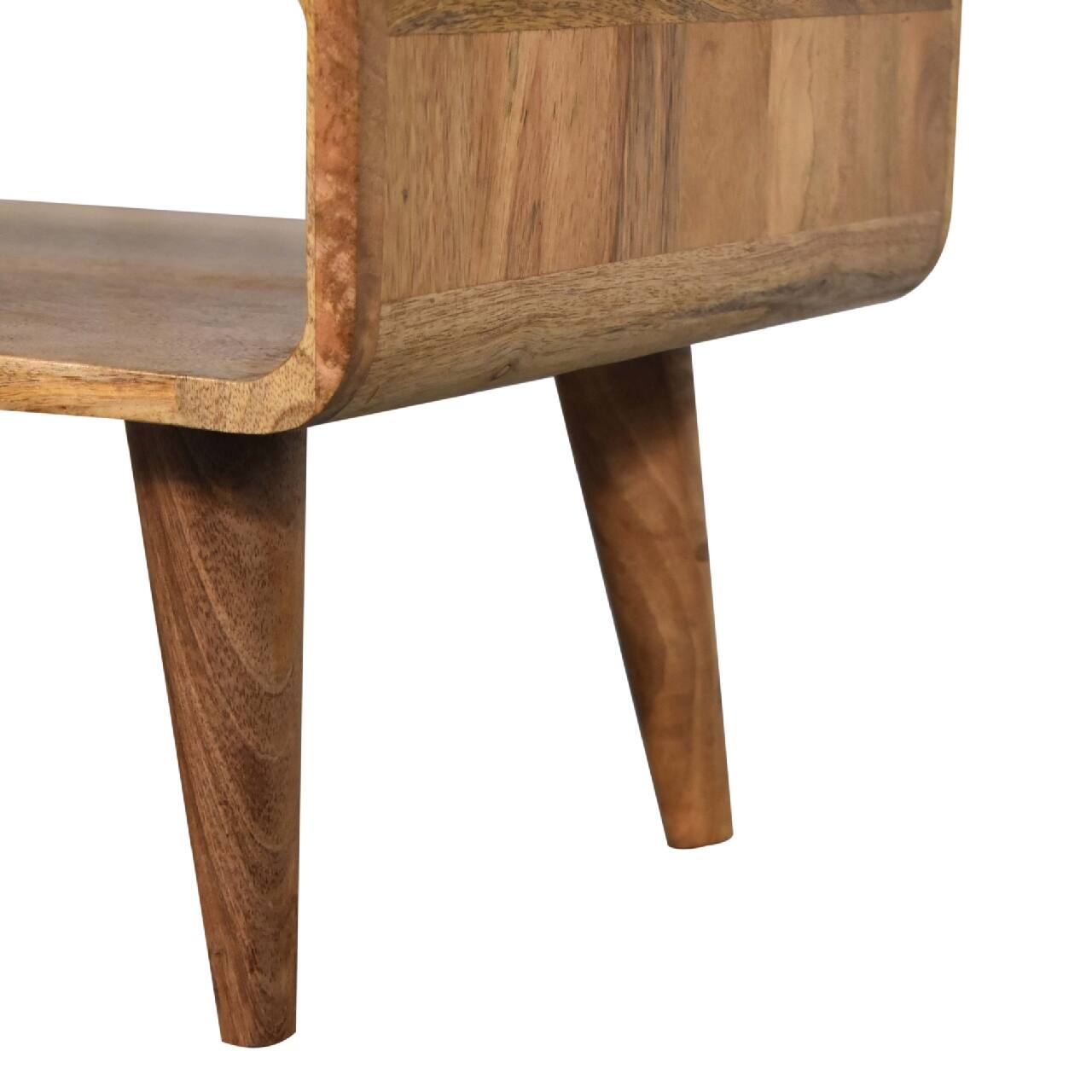 Alt View 2. Artisan Furniture - Artisan Furniture Solid Wood Open Oak-ish Media Unit, 1 Open Slot, Brown - Beige.