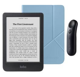 Kobo - Clara BW eReader with Black Remote Bundle - 2024 - Dusk Blue SleepCover