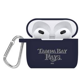 Artinian - Tampa Bay Rays Debossed Silicone AirPods Gen Three Case Cover - Multicolor