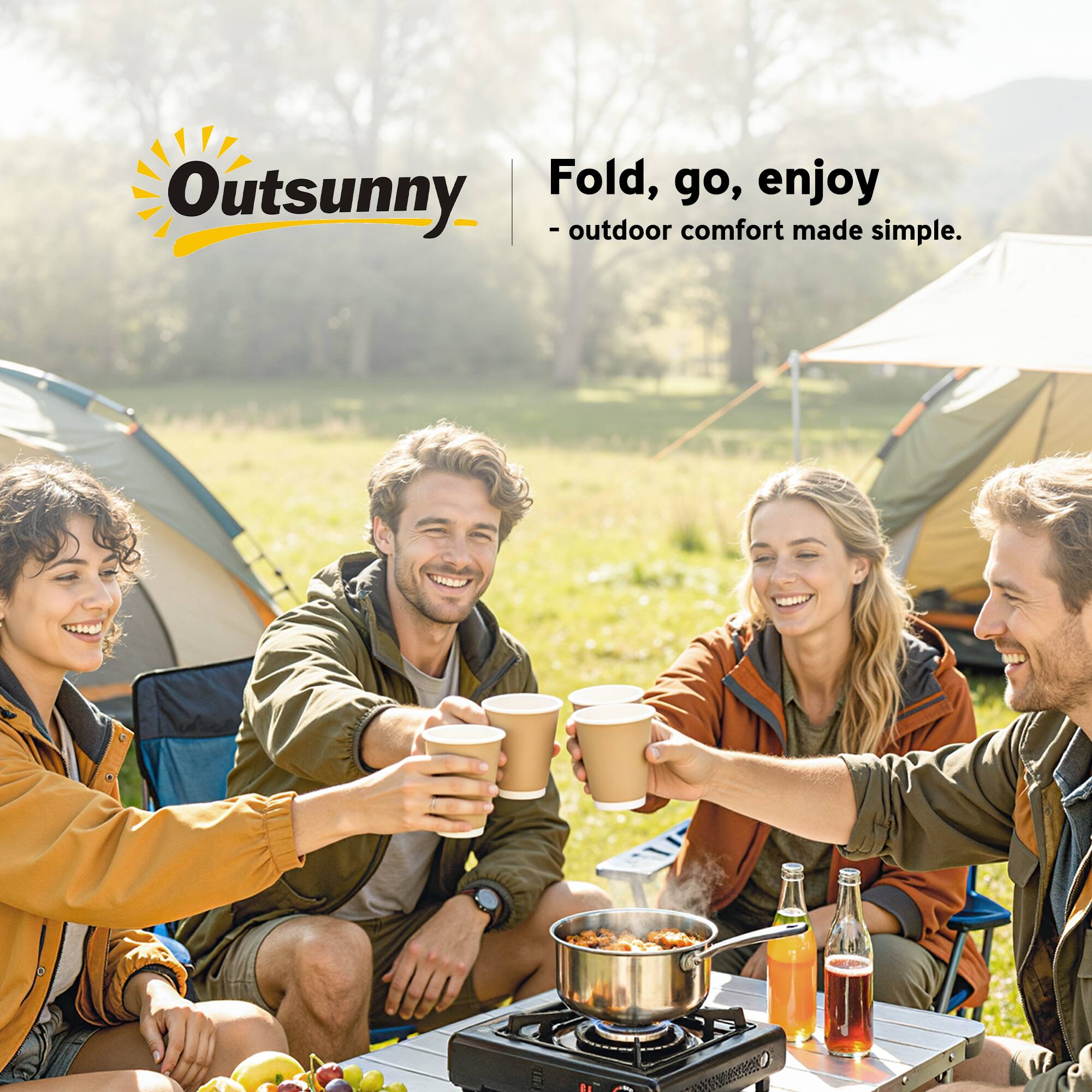 Outsunny  
Fold, go, enjoy  
- outdoor comfort made simple.