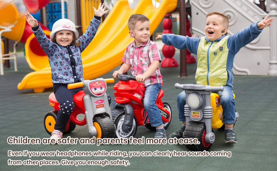 Children are safer and parents feel more at ease. Even if you wear headphones while riding, you can clearly hear sounds coming from other places. Give you enough safety.