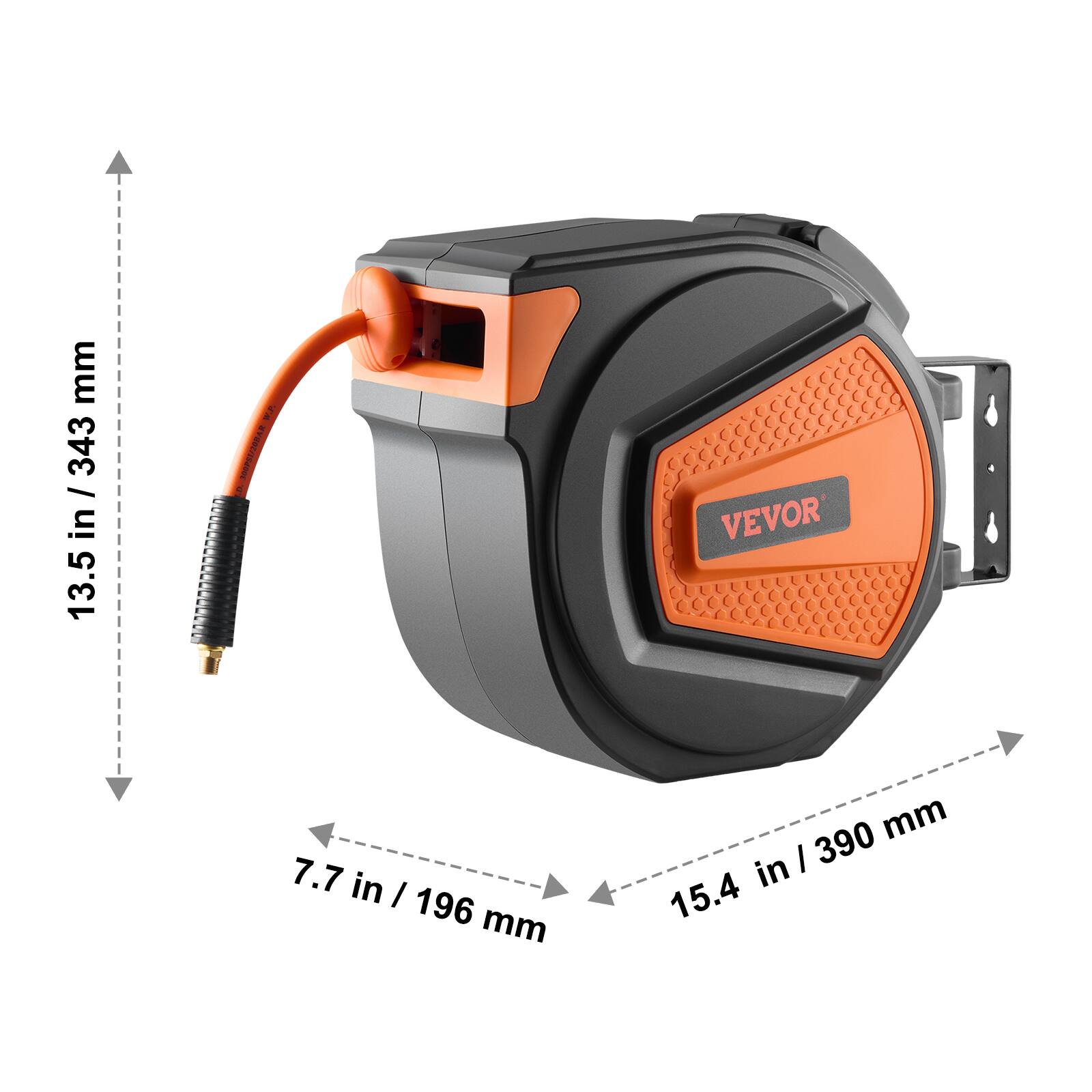 mm 343 in / 3 in 13.5 VEVOR 7.7 in I 196 mm mm I 390 in 15.4