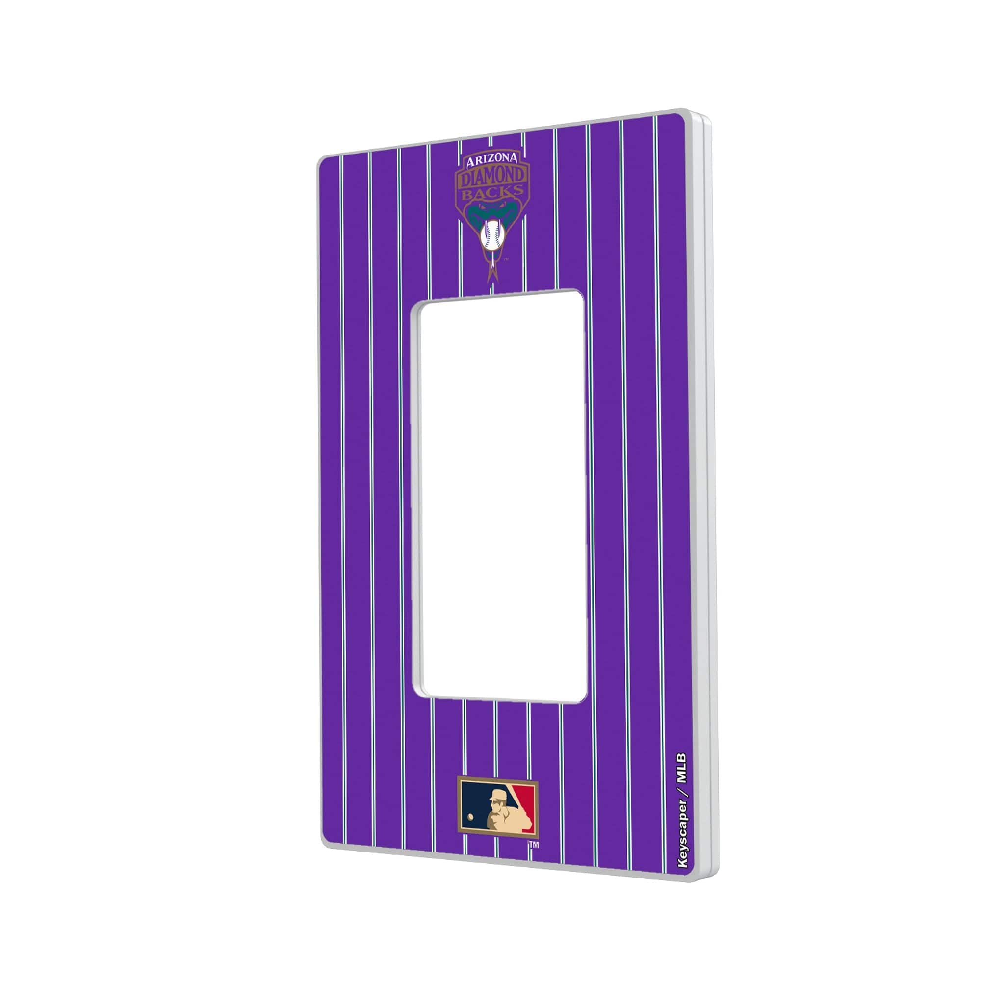 Keyscaper - Arizona Diamondbacks 1999-2006 Cooperstown Pinstripe Single Rocker Light Switch Plate - Multicolor
