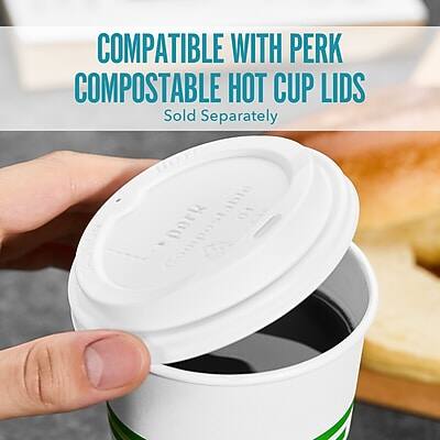 COMPATIBLE WITH PERK COMPOSTABLE HOT CUP LIDS  
Sold Separately