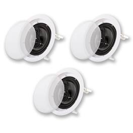 Acoustic Audio by Goldwood - CS-IC63 in Ceiling 6.5" Home Theater 3 Piece Speaker Set 3 Way CS-IC63-3S - Paintable White