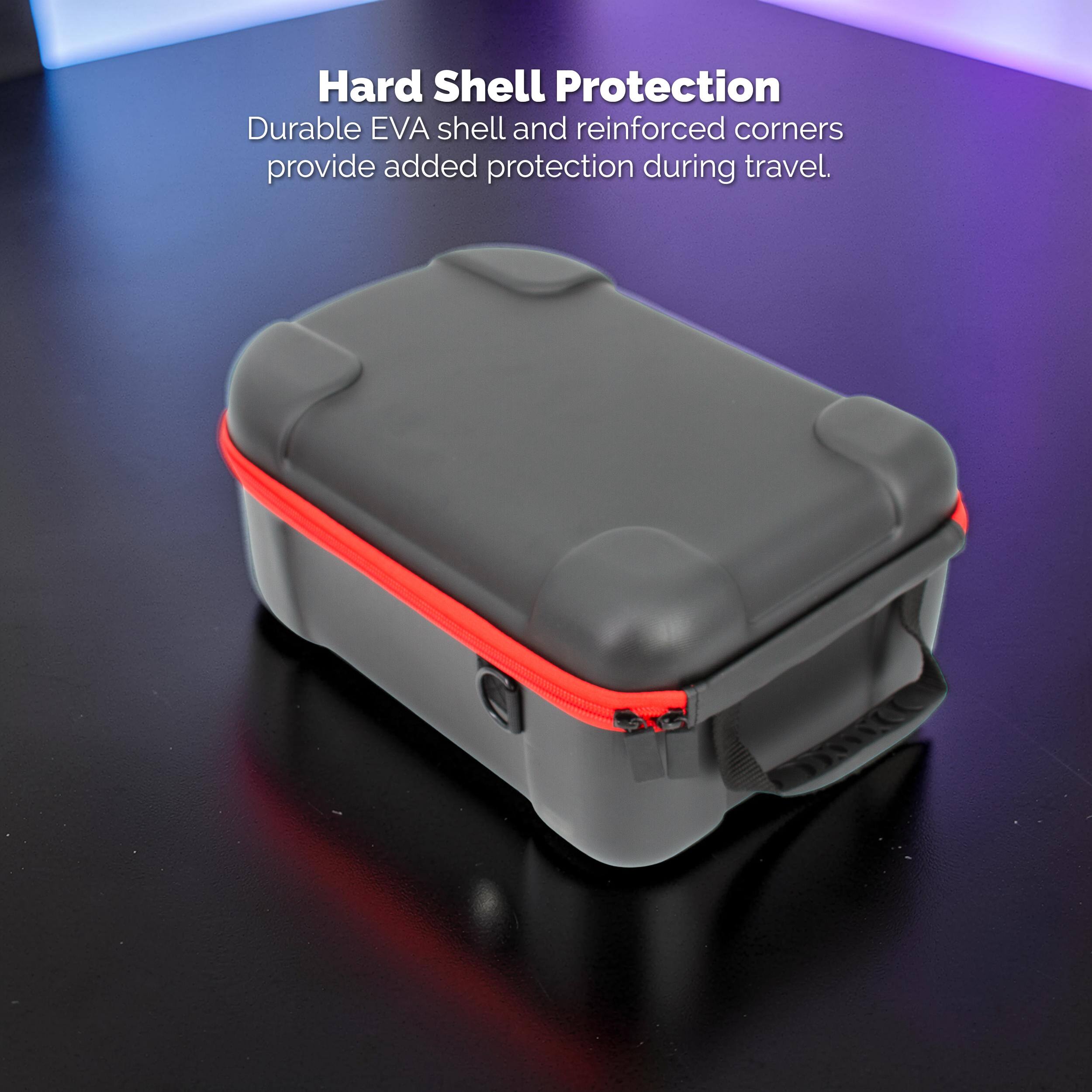 Hard Shell Protection  
Durable EVA shell and reinforced corners provide added protection during travel.