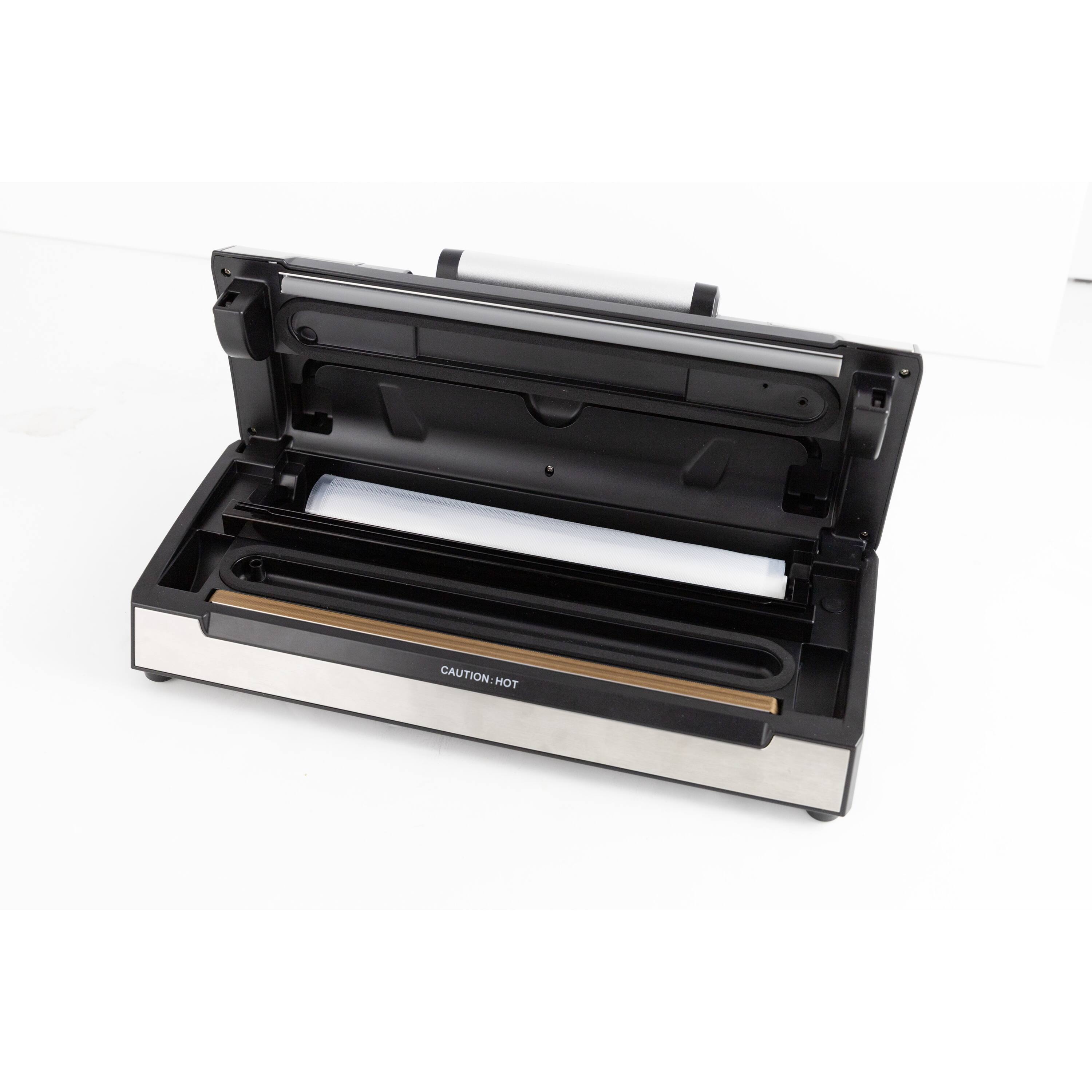 Alt View 2. Nesco - Deluxe Vacuum Sealer with Roll Storage - silver.