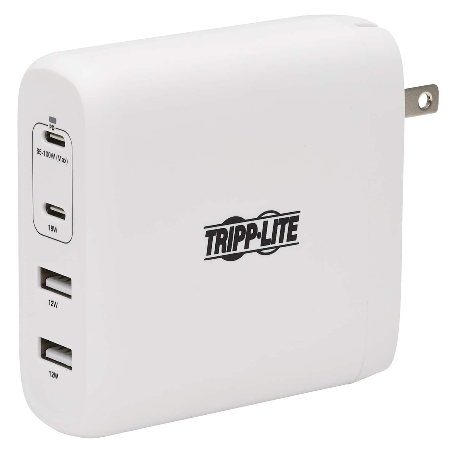 Tripp Lite - By Eaton U280-w04-100c2g 4-port 100-watt Pd Compact Usb Wall Charger, Gan Technology - White