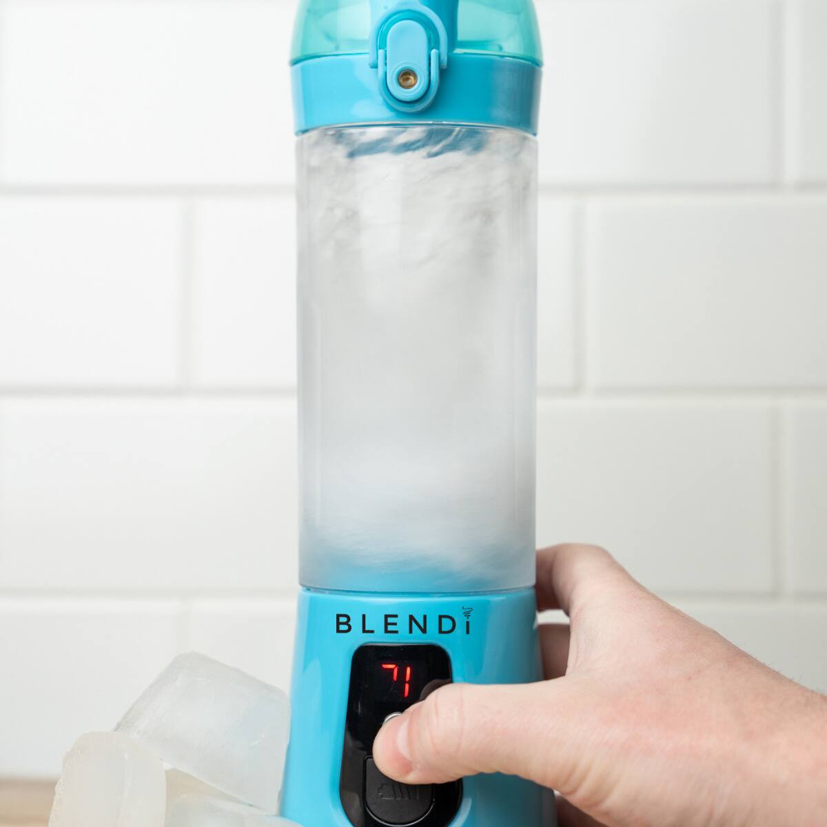 Alt View 1. BLENDi - BLENDi Pro+ 120W 17‑oz Portable Personal Blender for Smoothies & Ice Crushing - Turquoise - Turquoise.