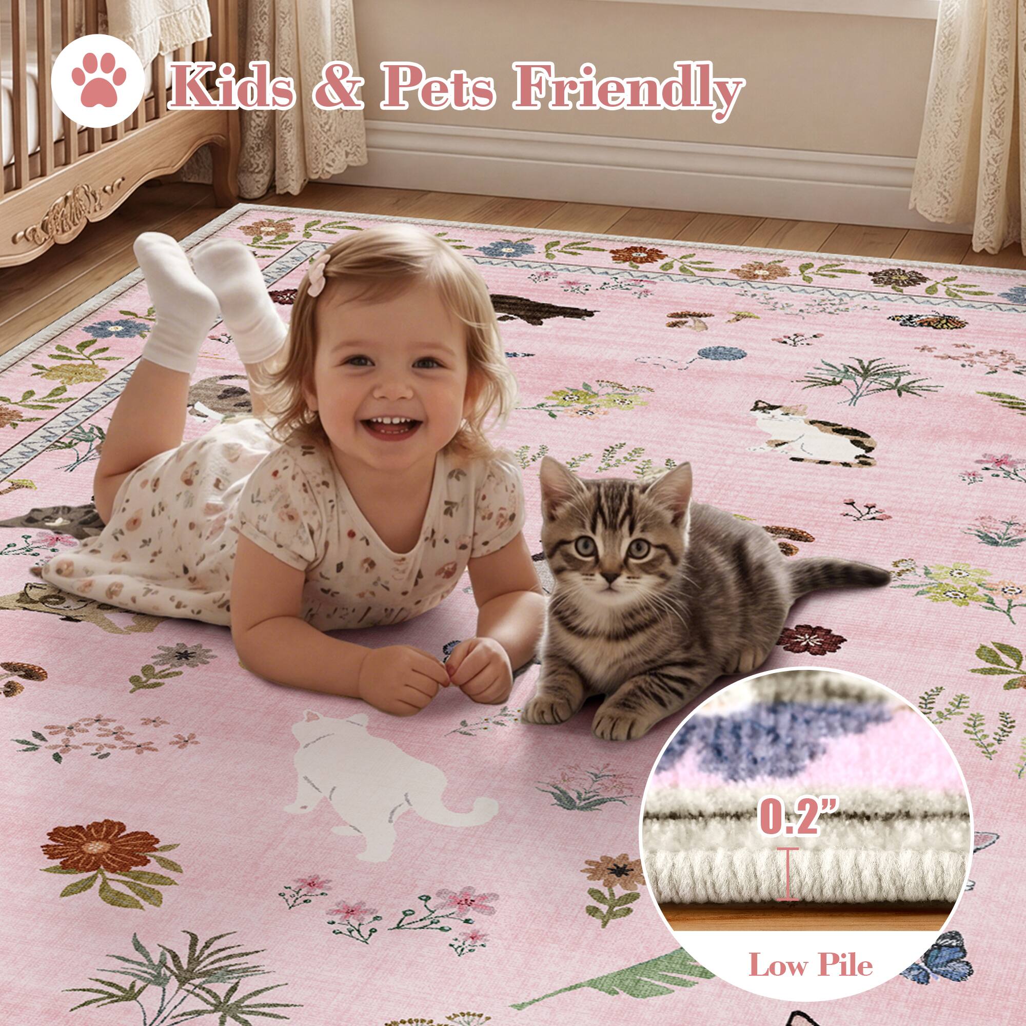 Kids & Pets Friendly

0.2" Low Pile