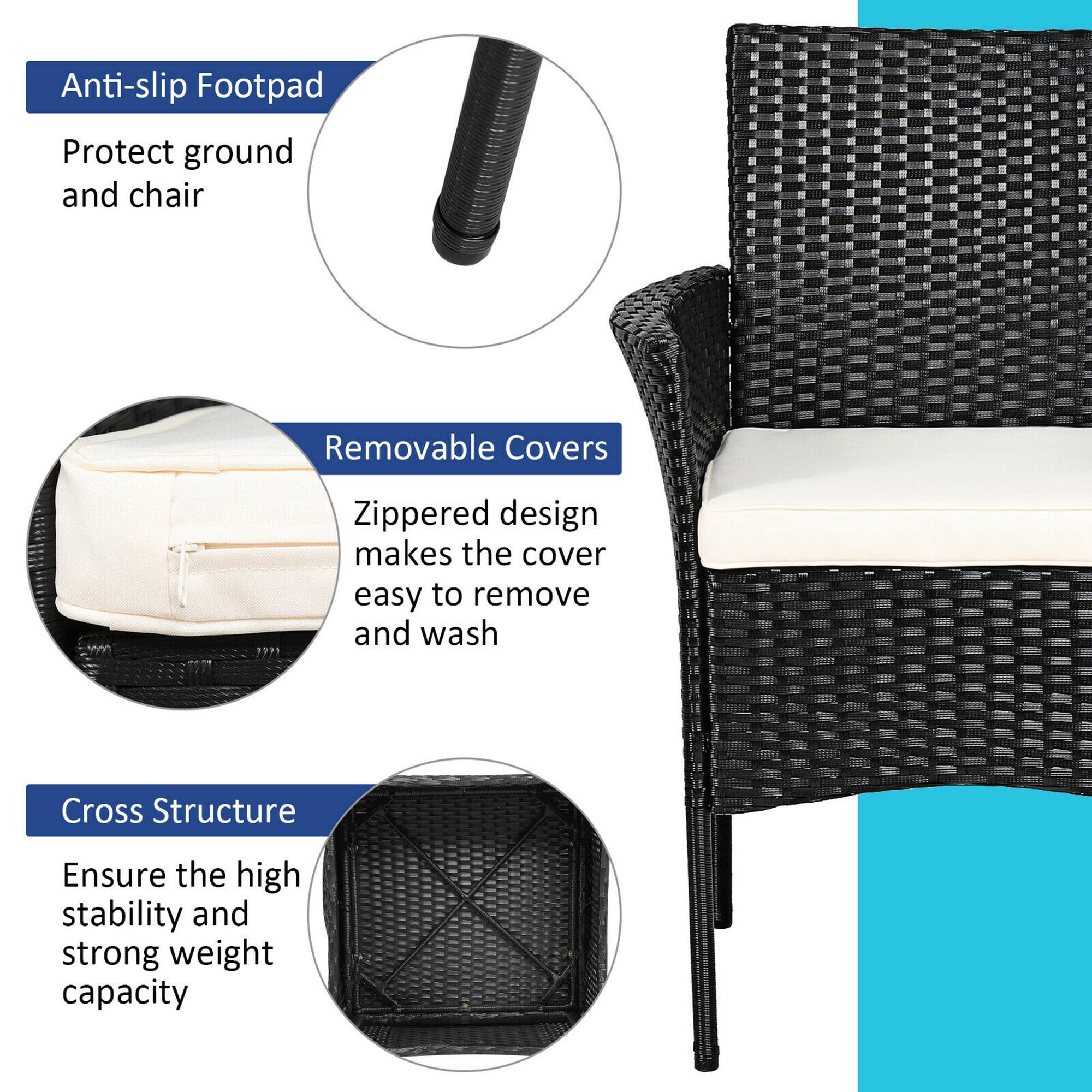 Anti-slip Footpad  
Protect ground and chair  

Removable Covers  
Zippered design makes the cover easy to remove and wash  

Cross Structure  
Ensure the high stability and strong weight capacity