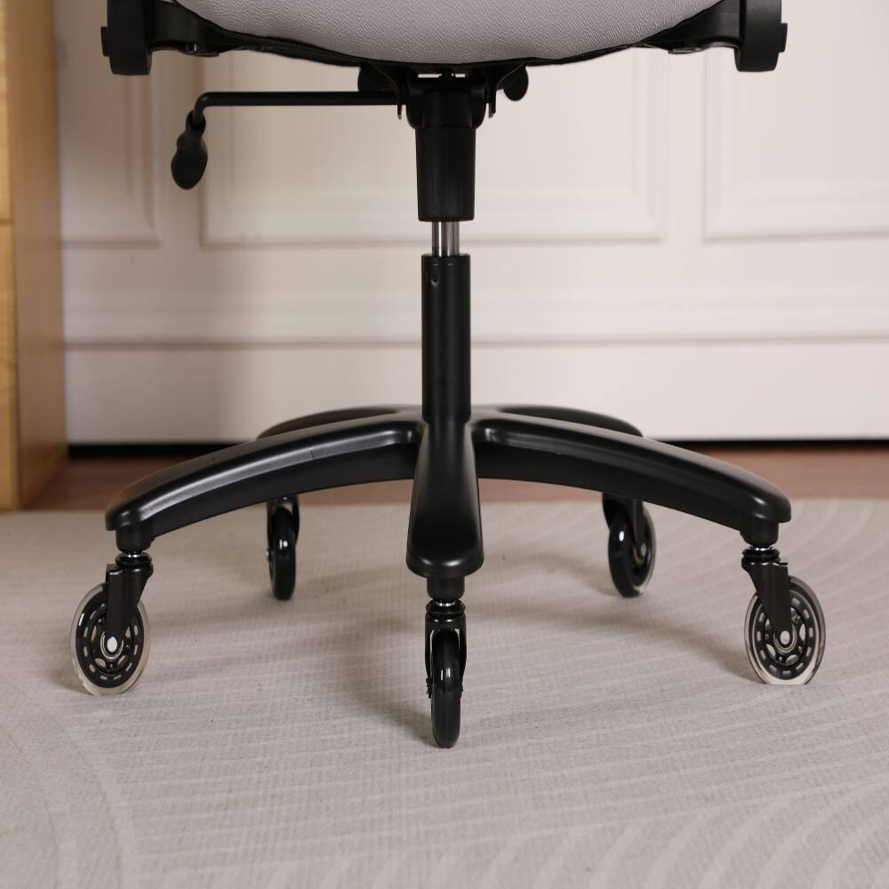Alt View 3. Loheer - Loheer 500 lbs Big & Tall Gaming Chair, Heavy-Duty Mesh Executive Chair, Adaptive Lumbar Support, Grey - Grey.