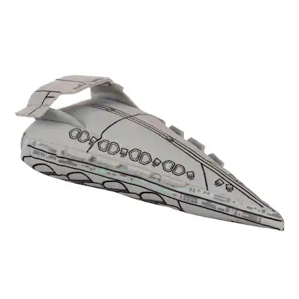 Front. Comic Images - Star Wars: The Last Jedi 6" Plush Vehicle: Mega Destroyer - Grey.