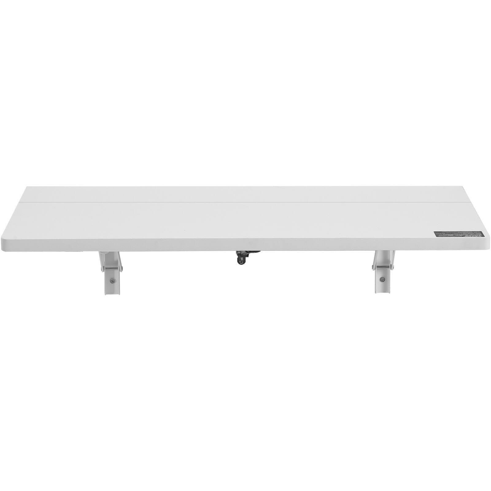 Alt View 5. VEVOR - Wall Mounted Folding Table, 31.5" x 19.69" Wall Mount Drop Leaf Table, Floating Desk with Iron Bracket, Fold Down Desk - White.