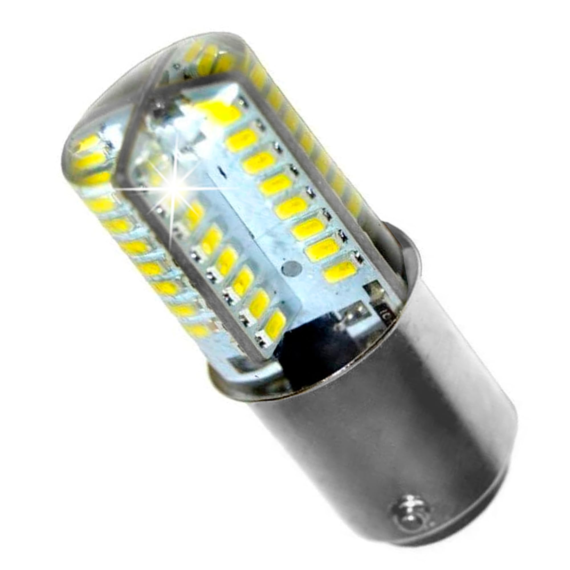Front. HQRP - LED Sewing Machine Light Bulb BA15d 120 V 3 W 64 LED - for Singer 755 756 758 770 774.
