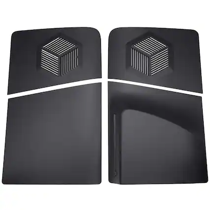 Front. MobileSentrix - Console Shell Faceplate Covers Replacement Compatible For PlayStation 5 Pro PS5 Pro (D-006) (Disc Edition) - Black - Black.