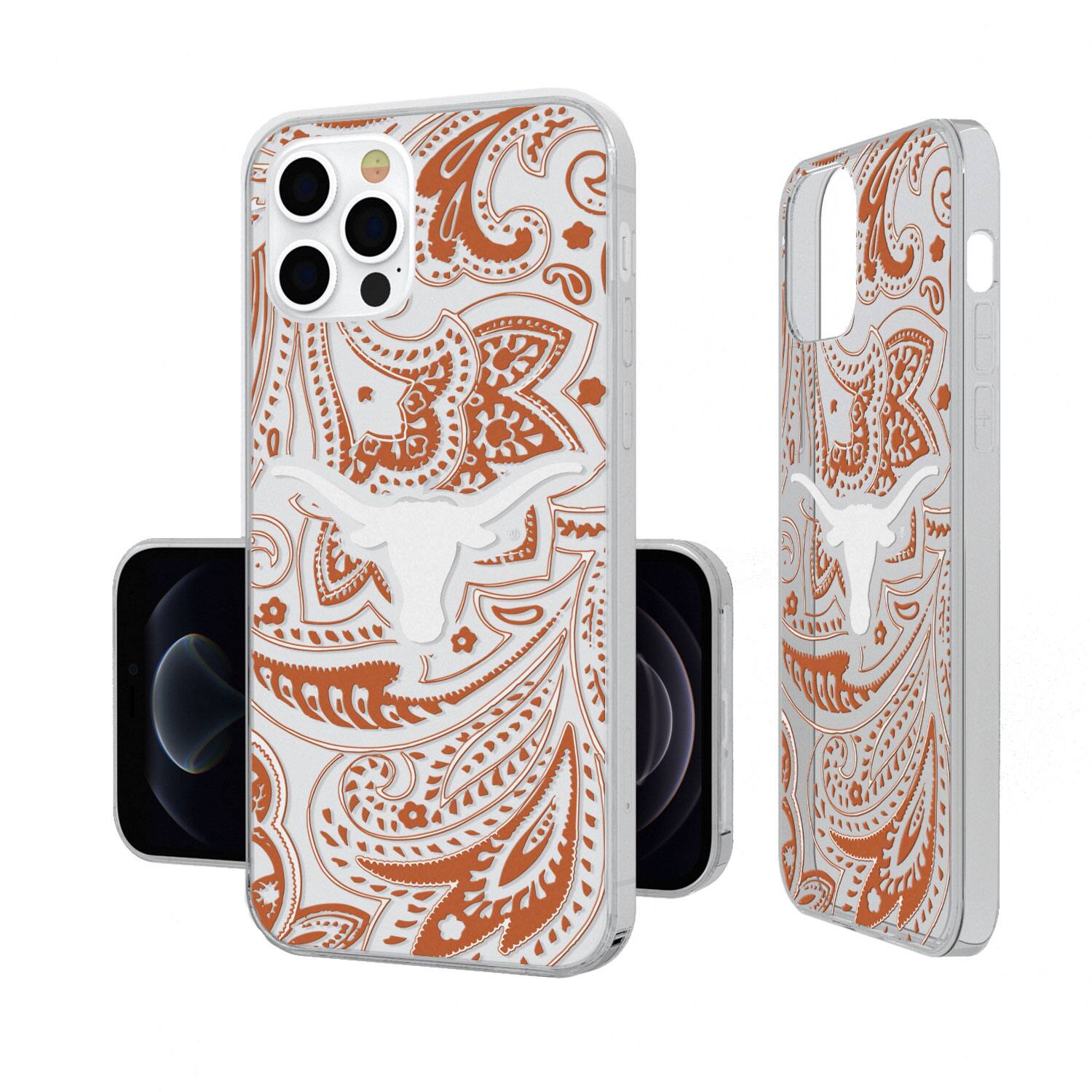 Alt View 2. Keyscaper - Texas Longhorns iPhone Paisley Design Clear Case - 15 - Multicolor.