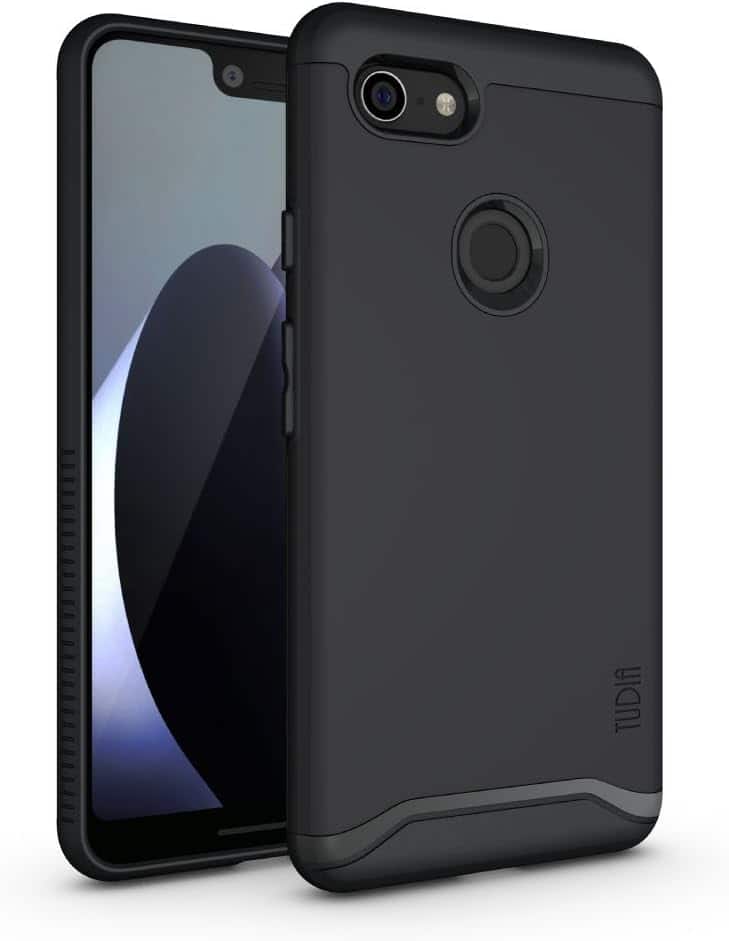 TUDIA - Merge for Google Pixel 3 XL Case Military Grade Dual Layer Protection - Matte Black