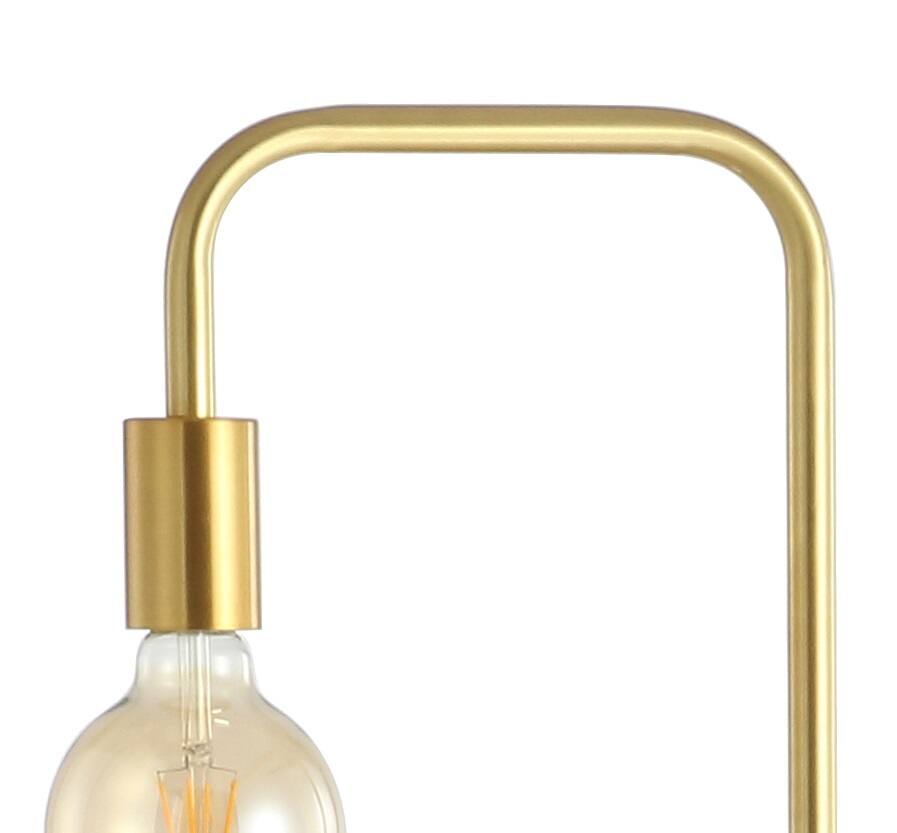 Alt View 4. Jonathan Y - Vega 60" Minimalist Edison Metal/Marble Floor Lamp, Gold - Brass Gold.
