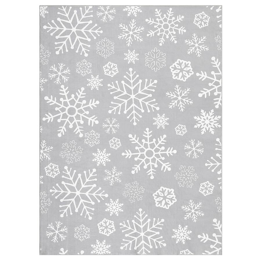 GARVEE Christmas Winter Snowflake Area Rug for Dining Room Non Slip ...