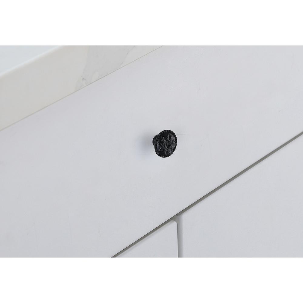 Alt View 1. Elegant Decor - Corio 0.9" Diameter Matte Black Mushroom Knob Multipack (Set of 10) - Matte Black.