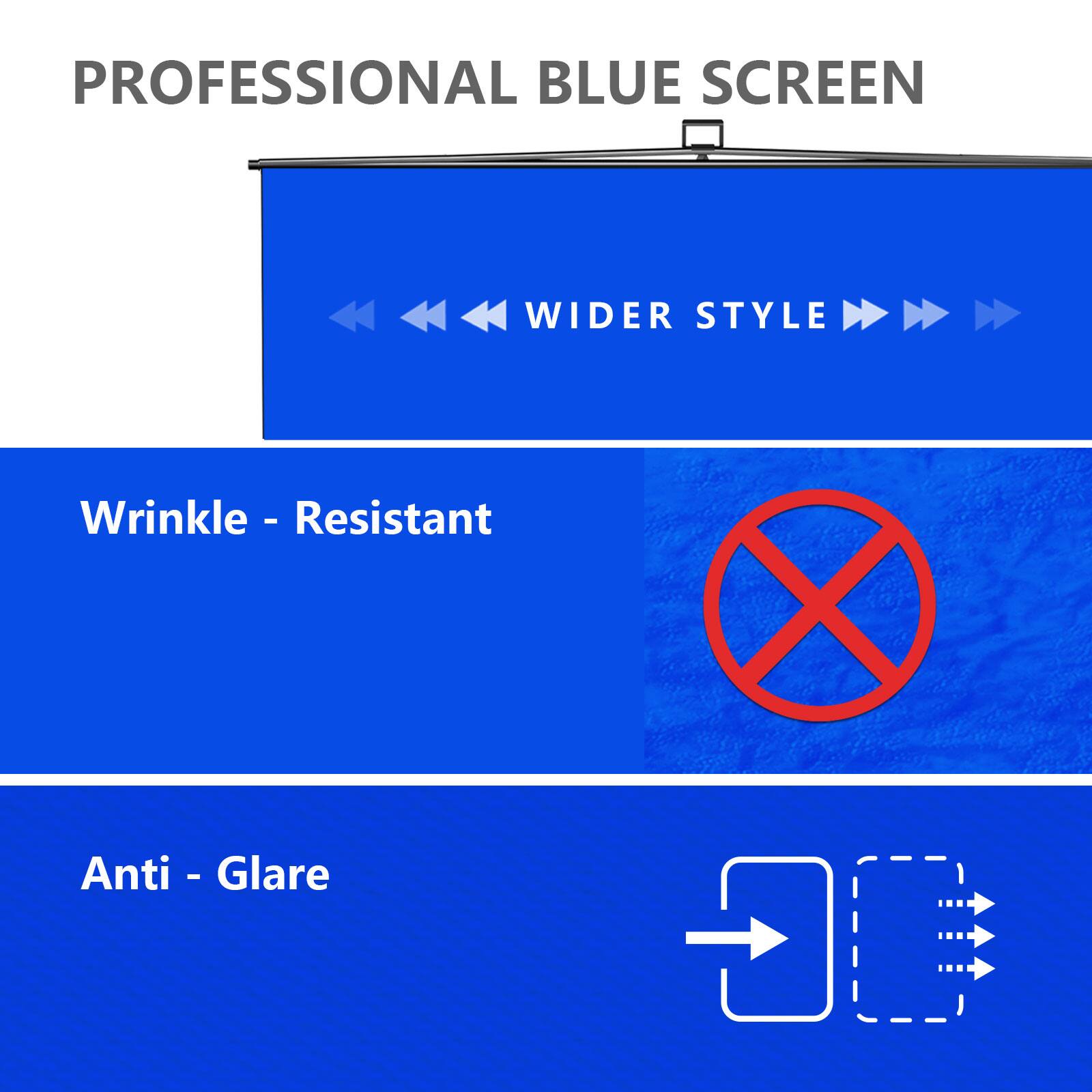 PROFESSIONAL BLUE SCREEN

Wider Style

Wrinkle - Resistant

Anti - Glare