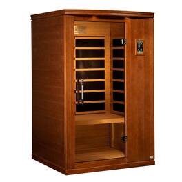 Dynamic Saunas - Venice 2-Person Low EMF FAR Infrared Sauna, Canadian Hemlock Wood - Honey Stain Finish