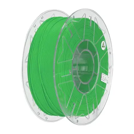 The text on the image reads "Spool of green filament."