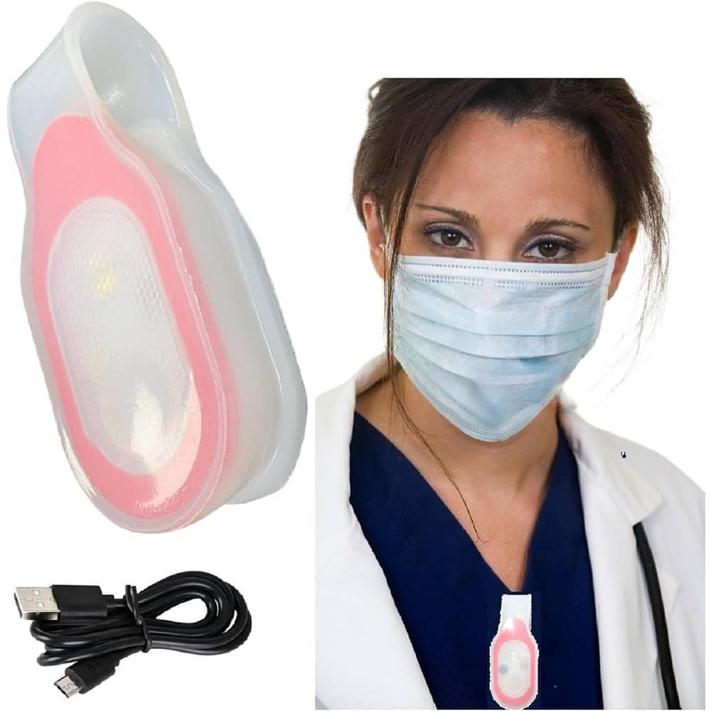 Schertz - LED Clip-On Flashlight - Rechargeable & Hands-Free Night Light - Red