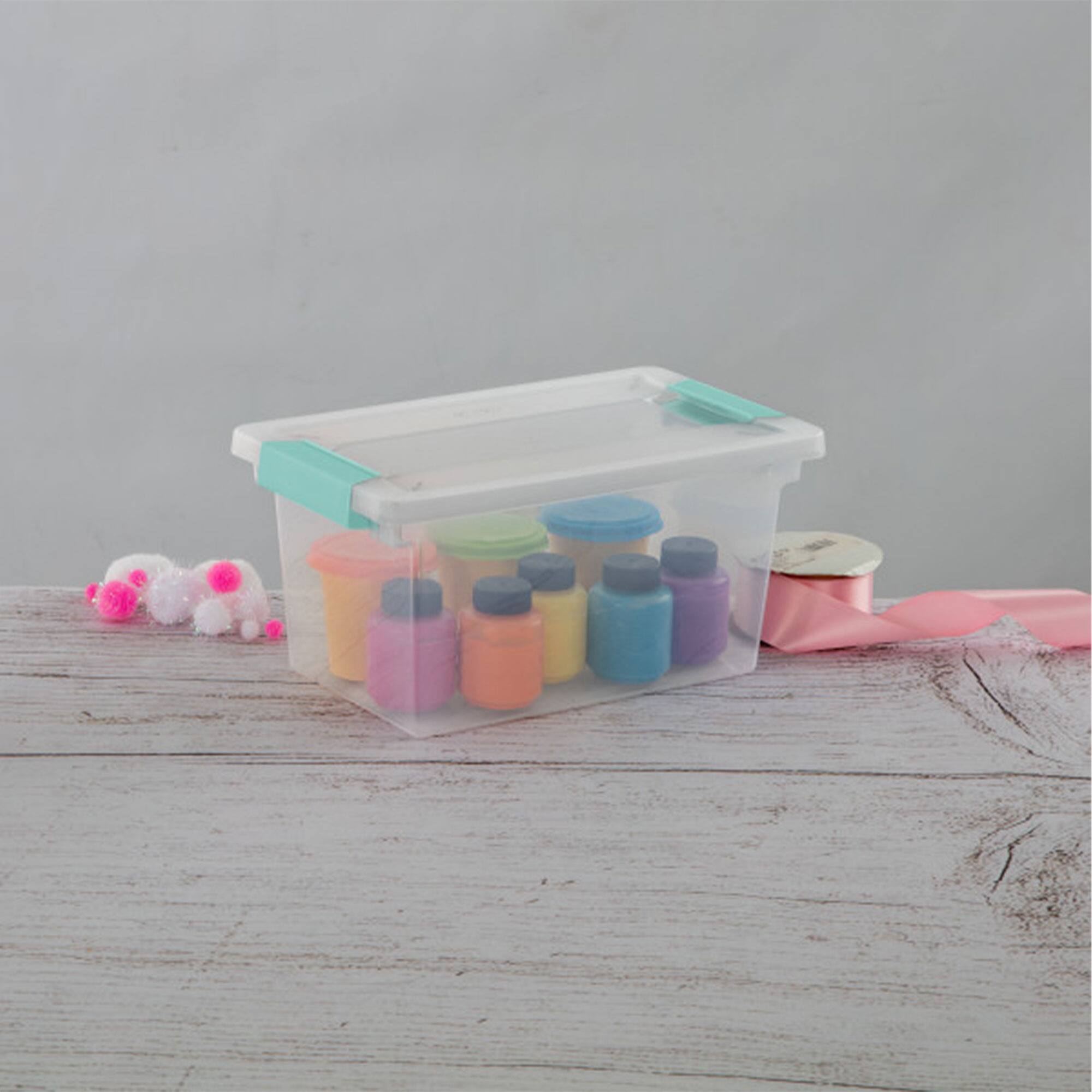 Alt View 5. Sterilite - Sterilite Plastic Medium Clip Storage Box Container with Latching Lid, 12 Pack.