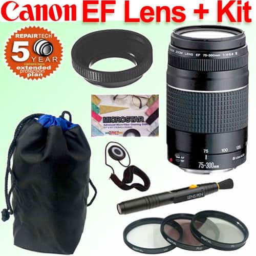 CANON EOS Kiss X9望遠レンズセット/EF 75-300mm Canon EF 75 300mm f/4 5.6 III Telephoto Zoom Lens and Deluxe
