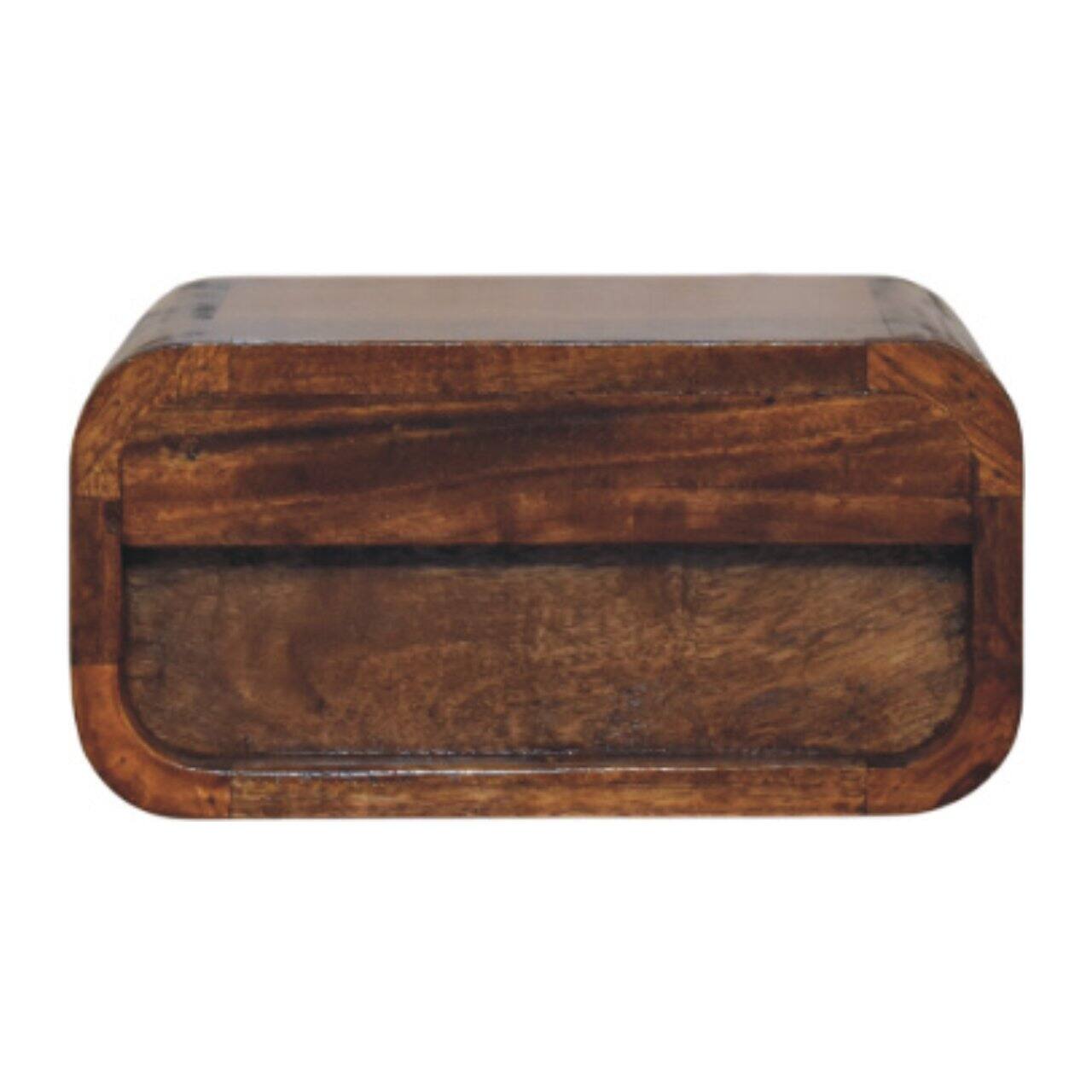Alt View 5. Artisan Furniture - Artisan Furniture Solid Wood Avora Mini Wall-Mounted Chestnut 1 Drawer Nightstand - Chestnut.